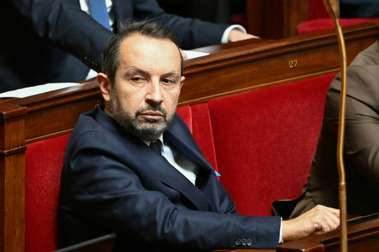 Le vice-président du RN et député du Nord, Sébastien Chenu, à l'Assemblée nationale à Paris le 2 avril 2025