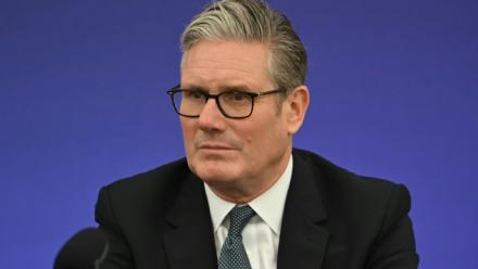 Le Premier ministre britannique Keir Starmer, le 18 septembre 2025 à Aylesbury, dans le centre de l'Angleterre 