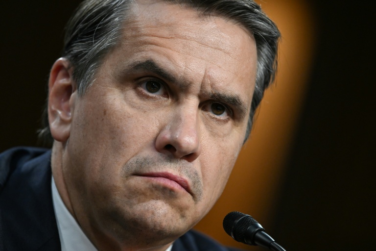 Todd Blanche, alors ministre américain de la Justice par intérim, est auditionné par une la commission judiciaire du Sénat concernant sa nomination, le 15 juillet 2026 à Washington