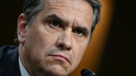 Todd Blanche, alors ministre américain de la Justice par intérim, est auditionné par une la commission judiciaire du Sénat concernant sa nomination, le 15 juillet 2026 à Washington