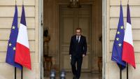 Le Premier ministre sortant Sébastien Lecornu, qui a présenté ce matin la démission de son gouvernement au président Emmanuel Macron, arrive pour faire une déclaration à l'hôtel Matignon, le 6 octobre 2025 à Paris