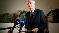 Michel Barnier à Paris au soir du premier tour de l'élection législative partielle le 21 septembre 2025