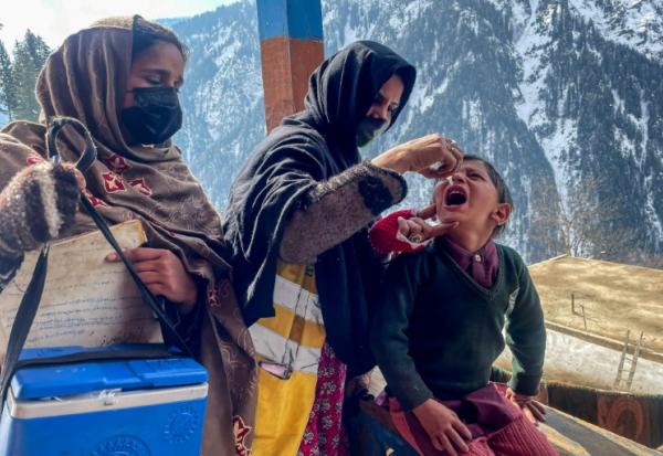 Campagne de vaccination dans le district de Neelum, au Pakistan, le 4 février 2025 