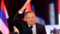 Milorad Dodik, ancien président de la Republika Srpska et dirigeant de l'Union des sociaux-démocrates indépendants (SNSD), assiste au dernier meeting électoral de son parti à Banja Luka, en Bosnie-Herzégovine, le 2 octobre 2026