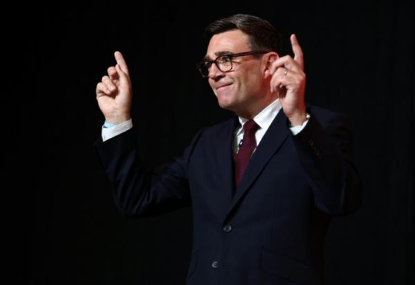 Andy Burnham, confirmé comme nouveau chef du Labour et prochain Premier ministre, lors de la "conférence extraordinaire" du Parti travailliste, le 17 juillet 2026 à Londres