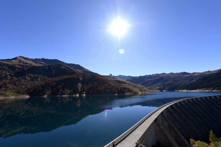 Le barrage de Roselend près de Beaufort dans les Alpes françaises, le 5 octobre 2017