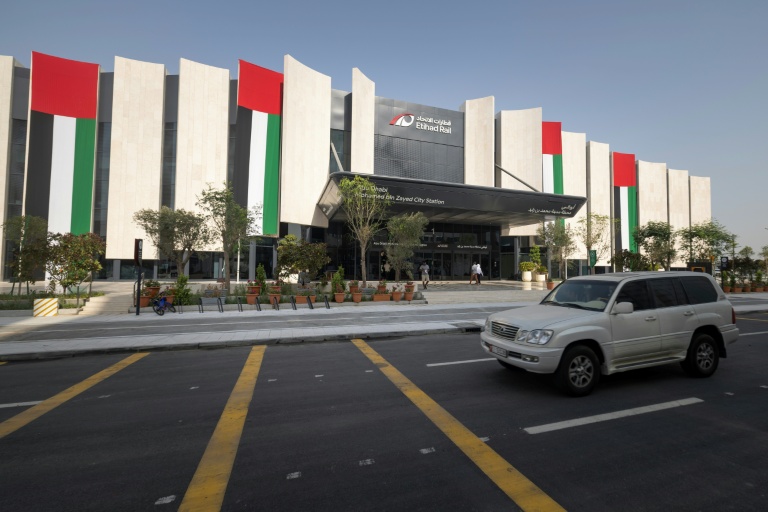 La gare Mohamed bin Zayed City, à Abou Dabi, le 30 juin 2026 aux Emirats arabes unis