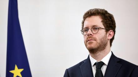 Le ministre des Comptes publics David Amiel à Paris le 21 mai 2026
