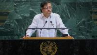 Le président colombien Gustavo Petro à la tribune des Nations Unies à New York, le 23 septembre 2025