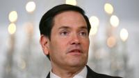 Le secrétaire d'État américain Marco Rubio s'exprime lors de sa rencontre avec le ministre espagnol des Affaires étrangères Jose Manuel Albares au département d'État à Washington, le 22 mai 2025