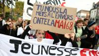 Manifestation de lycéens à Lens, dans le Pas-de-Calais, le 13 octobre 2026
