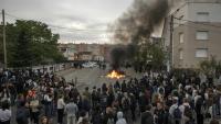 Des manifestants devant le lycée Toulouse Lautrec, à Toulouse le 12 octobre 2026