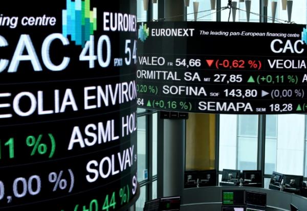 La salle de contrôle d'Euronext, société qui gère la Bourse de Paris