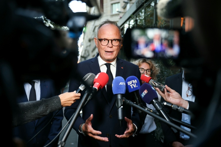 Edouard Philippe, maire du Havre et candidat Horizons à la présidentielle, à Paris le 8 septembre 2026 