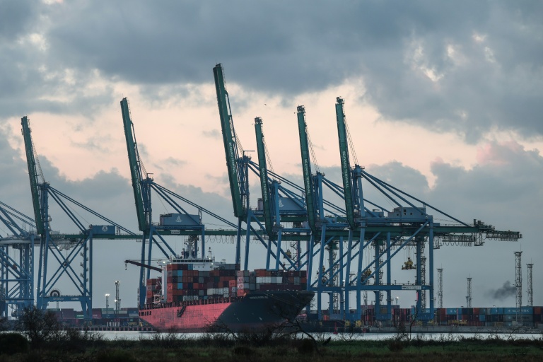 Le port de Marseille-Fos lors d'une grève de 24 heures des dockers, le 30 octobre 2026 dans les Bouches-du-Rhône