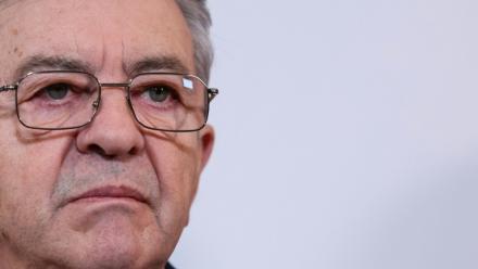 Jean-Luc Mélenchon, fondateur de La France Insoumise (LFI), lors d'une conférence de presse le 10 octobre 2025 à Paris