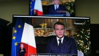 L'allocution des voeux du président Emmanuel Macron, le 31 décembre 2025 depuis l'Elysée, diffusée à la télévision