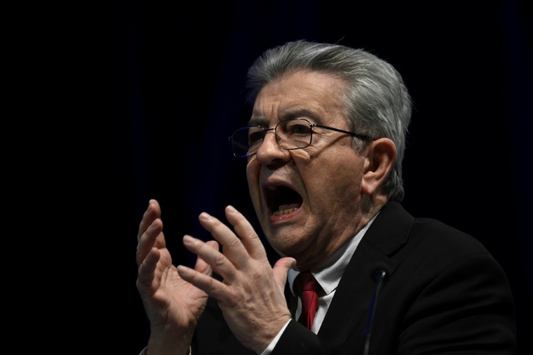 Le fondateur de La France insoumise Jean-Luc Mélenchon le 1er mars 2026, à Perpignan, dans les Pyrénées-Orientales