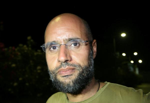 Seif al-Islam Kadhafi, l'un des fils de l'ex-dictateur libyen Mouammar Kadhafi, le 23 août 2011 à Tripoli 