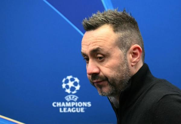 Roberto De Zerbi, alors entraîneur de l'OM, en conférence de presse avant un match de Ligue des champions contre Bruges, le 28 janvier 2026