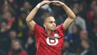 Le milieu de Lille Ethan Mbappé a inscrit un butr contre le Paris SG en matche de Ligue 1 le 5 octobre 2025 à Lille

