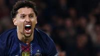 Le capitaine du PSG Marquinhos buteur contre Monaco en Ligue des champions, le 25 février 2026 au Parc des Princes