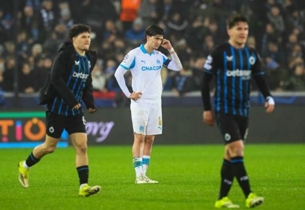 Le défenseur de l'OM Leonardo Balerdi après la défaite contre Bruges en Ligue des champions, le 28 janvier 2026