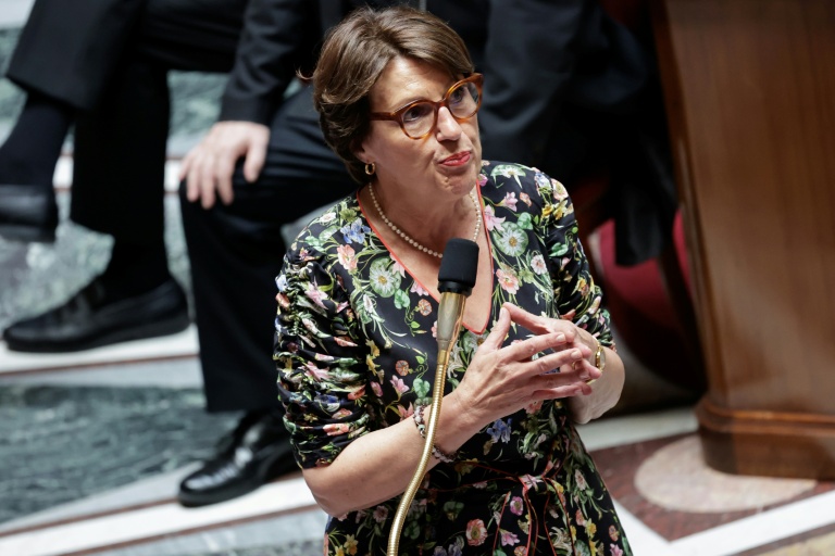 La ministre de l'Agriculture, Annie Genevard,  lors d'une séance de questions au gouvernement à l'Assemblée nationale, le 15 juillet 2026 à Paris