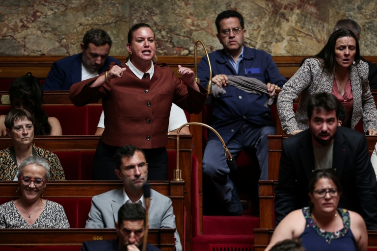 Mathilde Panot présidente du groupe parlementaire La France Insoumise lors d'une séance de questions au gouvernement à l'Assemblée nationale, le 17 juin 2026