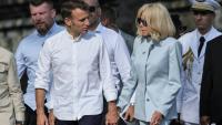 Emmanuel et Brigitte Macron visitent le temple de Borobudur le 29 mai 20225