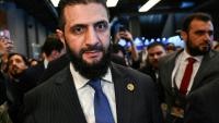 Le président syrien par intérim, Ahmad al-Chareh, lors du Forum diplomatique d'Antalya, en Turquie, le 11 avril 2025
