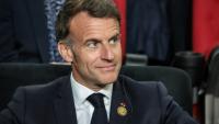 Le président français Emmanuel Macron, le 9 mai 2026 à Borg el-Arab, près d'Alexandrie, en Egypte