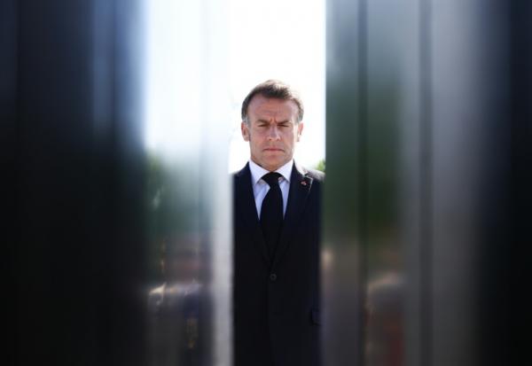Le président français Emmanuel Macron lors des commémorations du 8-mai 1945, le 8 mai 2026 à Paris  