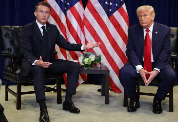 Emmanuel Macron et Donald Trump en marge de l'Assemblée générale des Nations unies à New York, le 23 décembre 2025