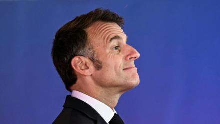Le président Emmanuel Macron le 24 avril 2026 à Nicosie pour un sommet européen