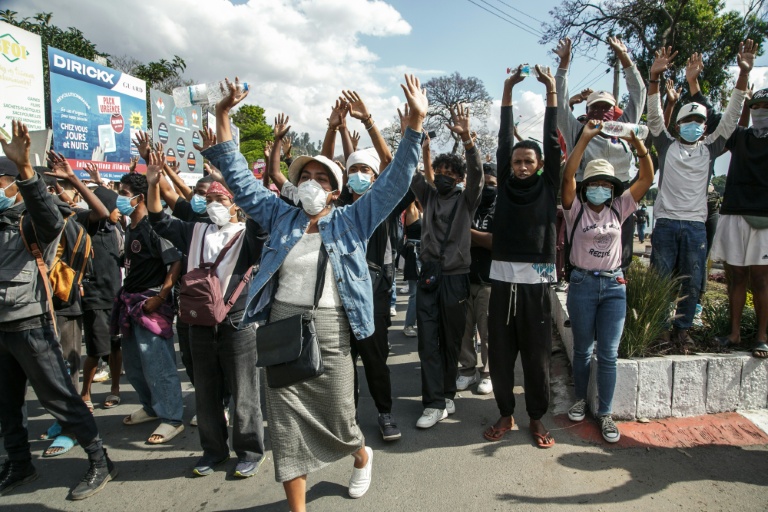 Manifestation antigouvernementale à Antananarivo, le 4 octobre 2025 à Madagascar