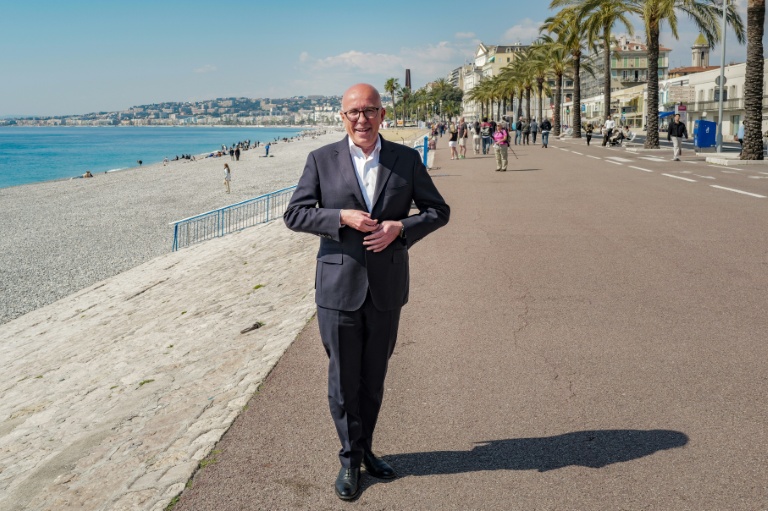 Le nouveau maire UDR de Nice Eric Ciotti le 23 mars 2026, à Nice dans les Alpes-Maritimes