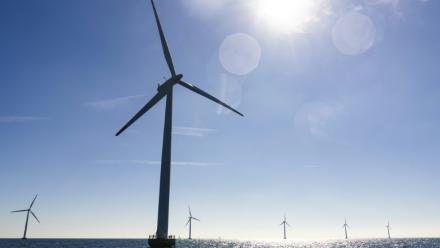 Eoliennes offshore au large du Danemark, construites par Ørsted. Photo prise le 04 septembre 2023
