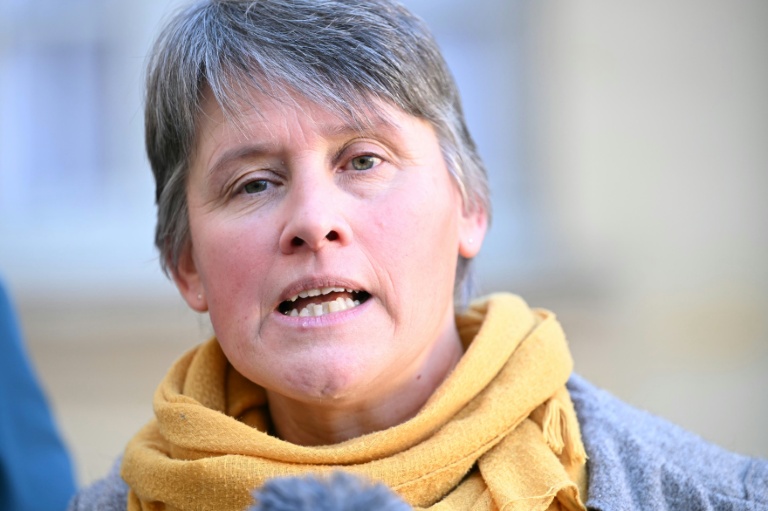 Laurence Marandola, ancienne porte-parole nationale de la Confédération paysanne à l'époque, lors d'un point presse à l'issue d'une rencontre avec le Premier ministre, le 13 janvier 2025 à Paris