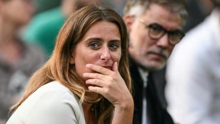 La secrétaire nationale du parti écologiste français Marine Tondelier (à gauche)  lors des « Universités d'été » du parti à Strasbourg, dans l'est de la France, le 21 août 2025