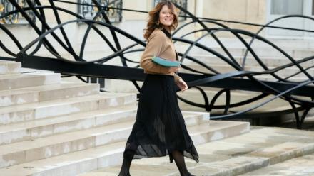 Maud Bregeon, alors porte-parole du gouvernement démissionnaire de Michel Barnier, à la sortie du conseil des ministres le 11 décembre 2024 à Paris
