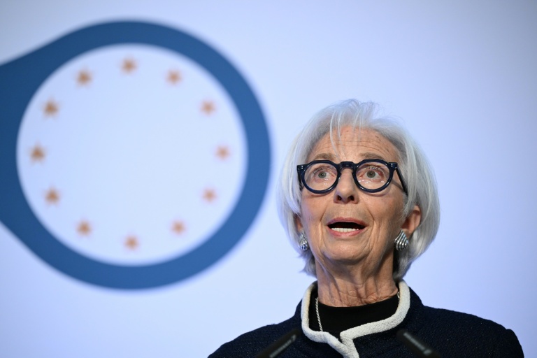 la présidente de la BCE Christine Lagarde à Francfort, le 25 mars 2026.