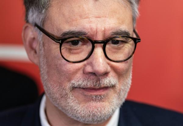 Olivier Faure, premier secrétaire du Parti socialiste (PS), en visite à Lille, le 20 février 2026 dans le Nord