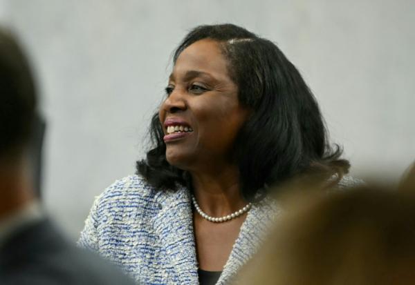 La responsable de la Réserve fédérale américaine (Fed) Lisa Cook, le 9 octobre 2025 à Washington
