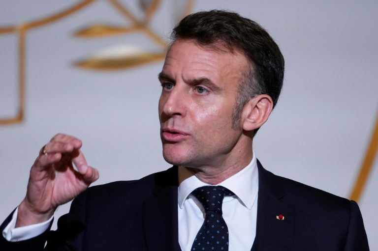 Le président français Emmanuel Macron à Paris le 8 janvier 2026