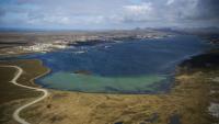 Vue aérienne des îles Malouines le 7 octobre 2019.