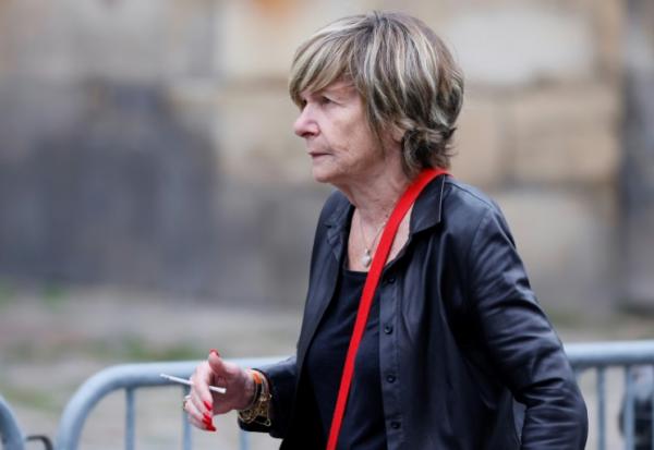 Mimi Marchand aux funérailles de Jean-Paul Belmondo, à Paris le 10 septembre 2021