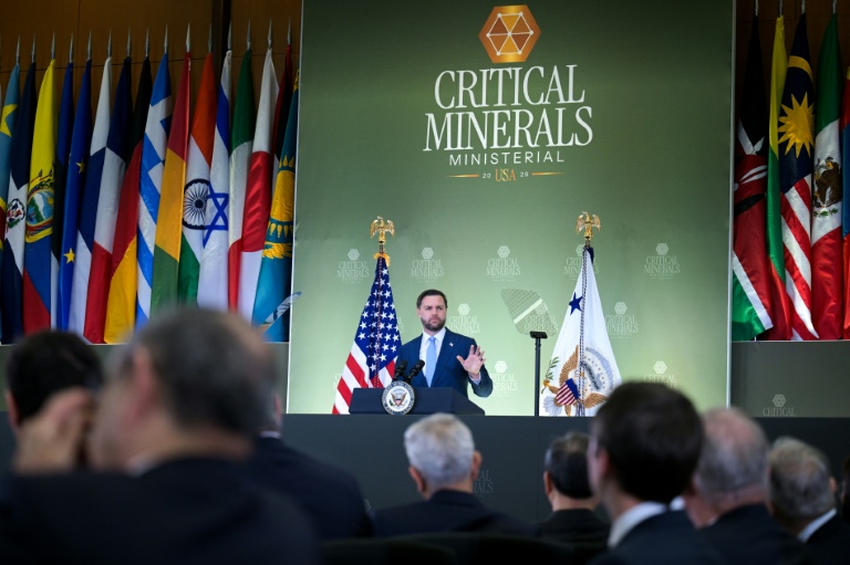 US Vice President JD Vance addresses a ministerial meeting on critical minerals at the State Department