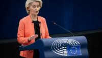 Ursula von der Leyen, lors d'une session plénière au Parlement européen, le 20 mai 2026 à Strasbourg, dans le Bas-Rhin