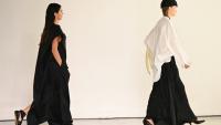 Des mannequins lors du défilé de la collection Bottega Veneta printemps/été 2027 de la Fashion Week de Milan (Italie), le 26 septembre 2026